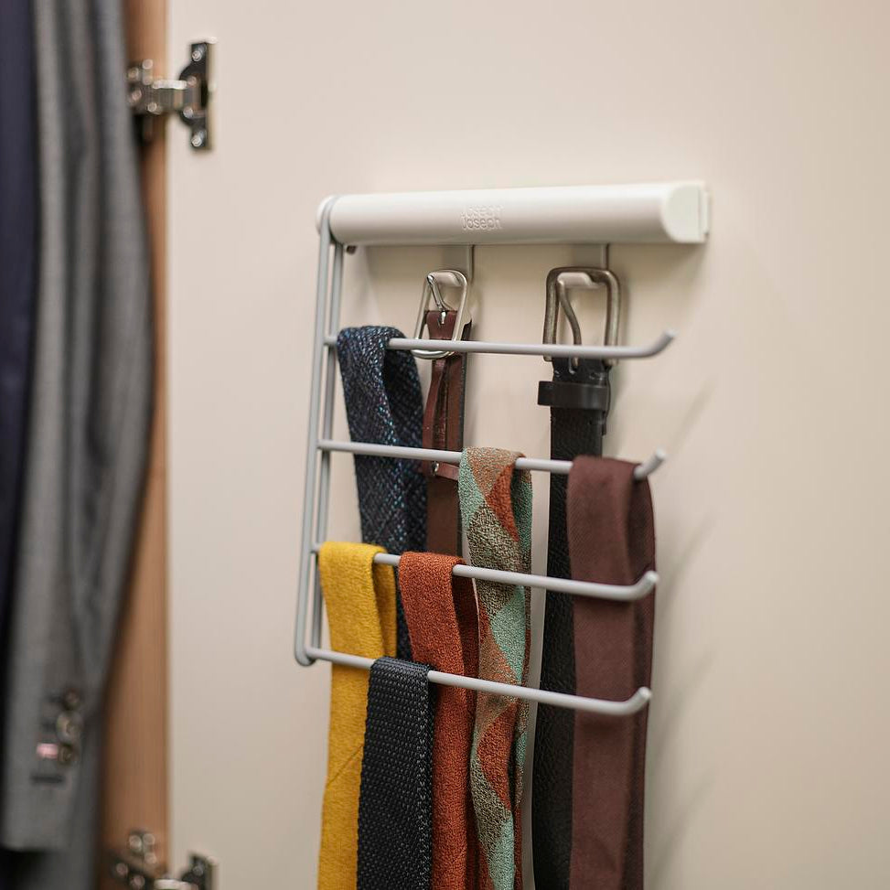 Orderly Belt, Tie & Scarf Rail - Ecru