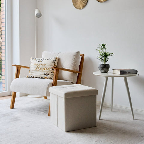 MDF Grey Furniture With4 Weaved Paper Baskets - Grey/Grey Baskets
