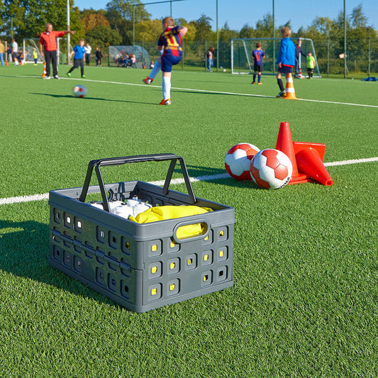 Square Folding Box With Handle 32L - Anthracite