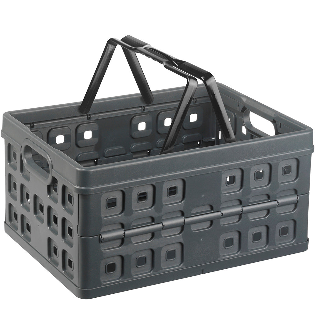 Square Folding Box With Handle 32L - Anthracite