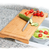 Chopping Board With Tray - White Bamboo