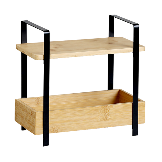 Kitchen Shelf- Two Tier- Bamboo- Space Saver
