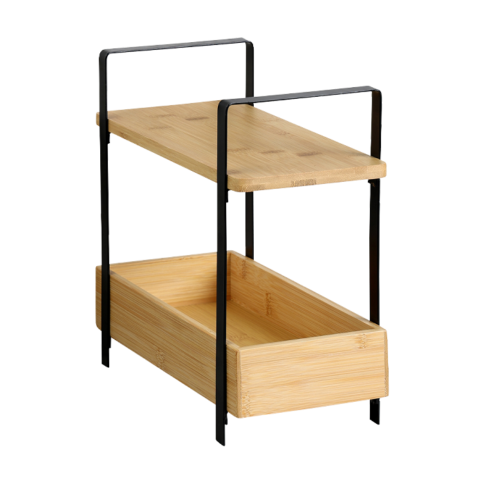 Kitchen Shelf- Two Tier- Bamboo- Space Saver