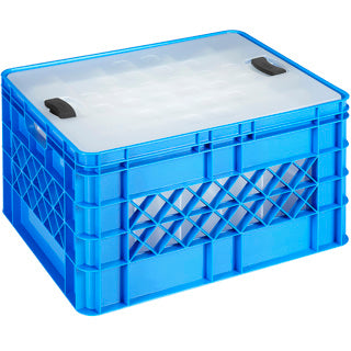 Strong Square Glassware Box with Lid for Wine and Champagne Glasses