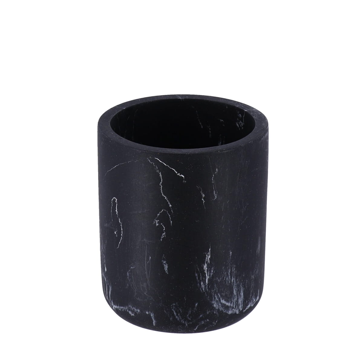 Polyresin Bathroom Accessories - Black Marble Effect - The Organised Store