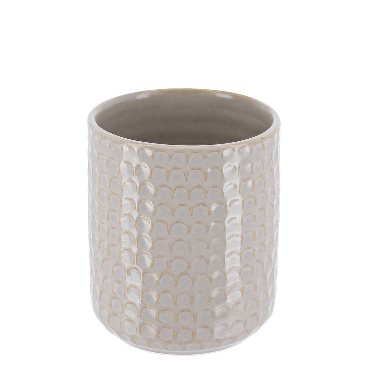 Lacquered Stoneware Bathroom Accessories, Scale Effect - Beige