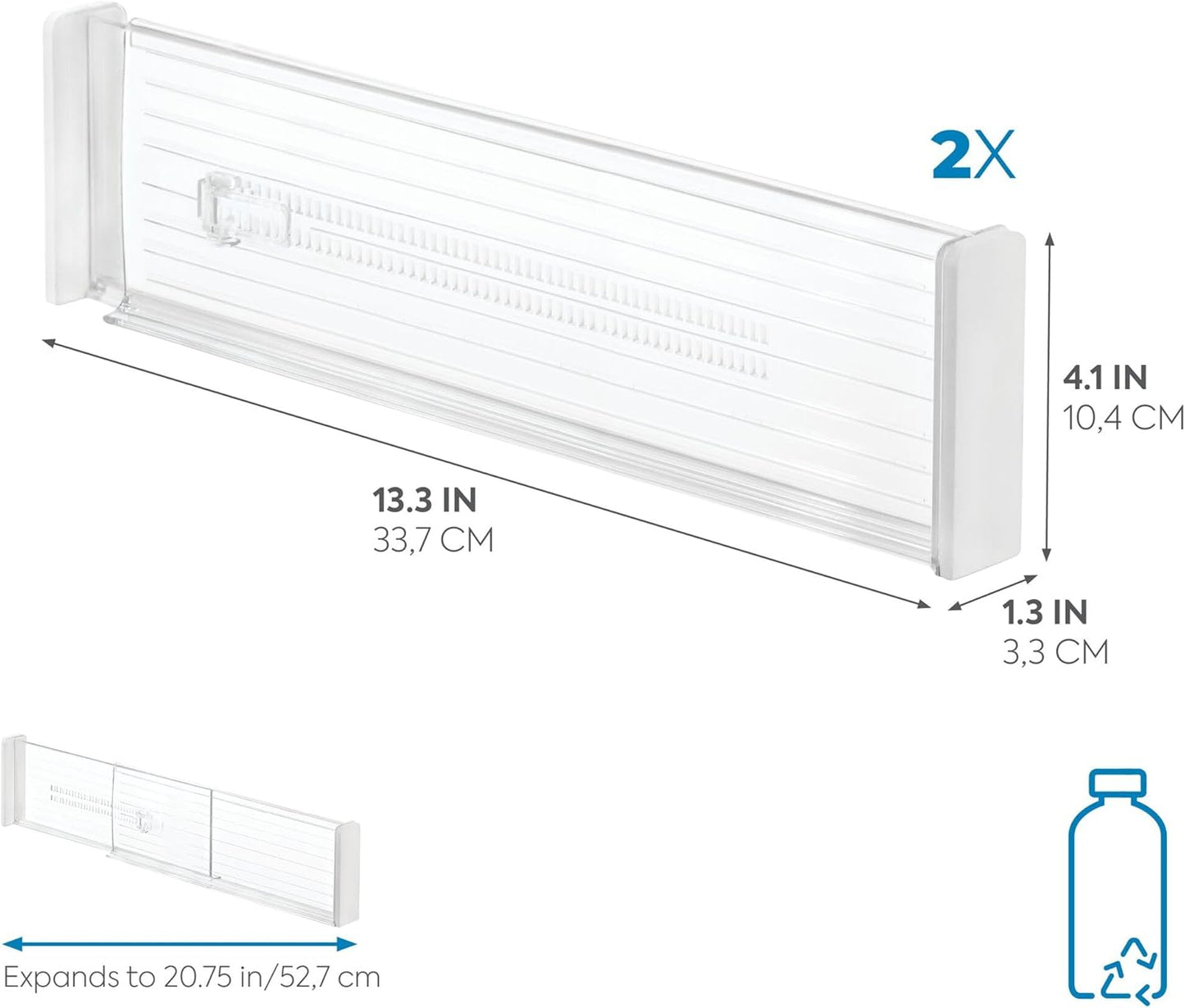 Linus Expandable Drawer Divider- Set of 2