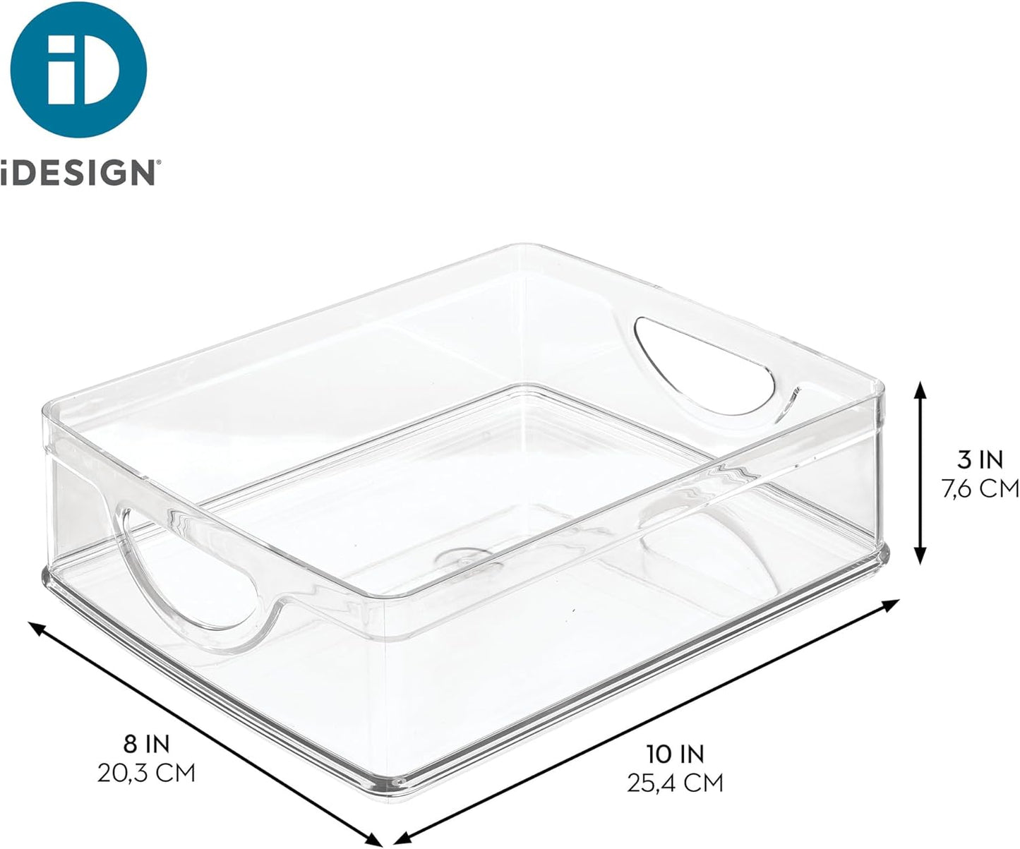 Stackable Pantry Bin with Handles For Fridge or Press