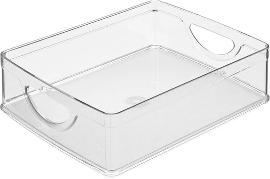 Stackable Pantry Bin with Handles For Fridge or Press