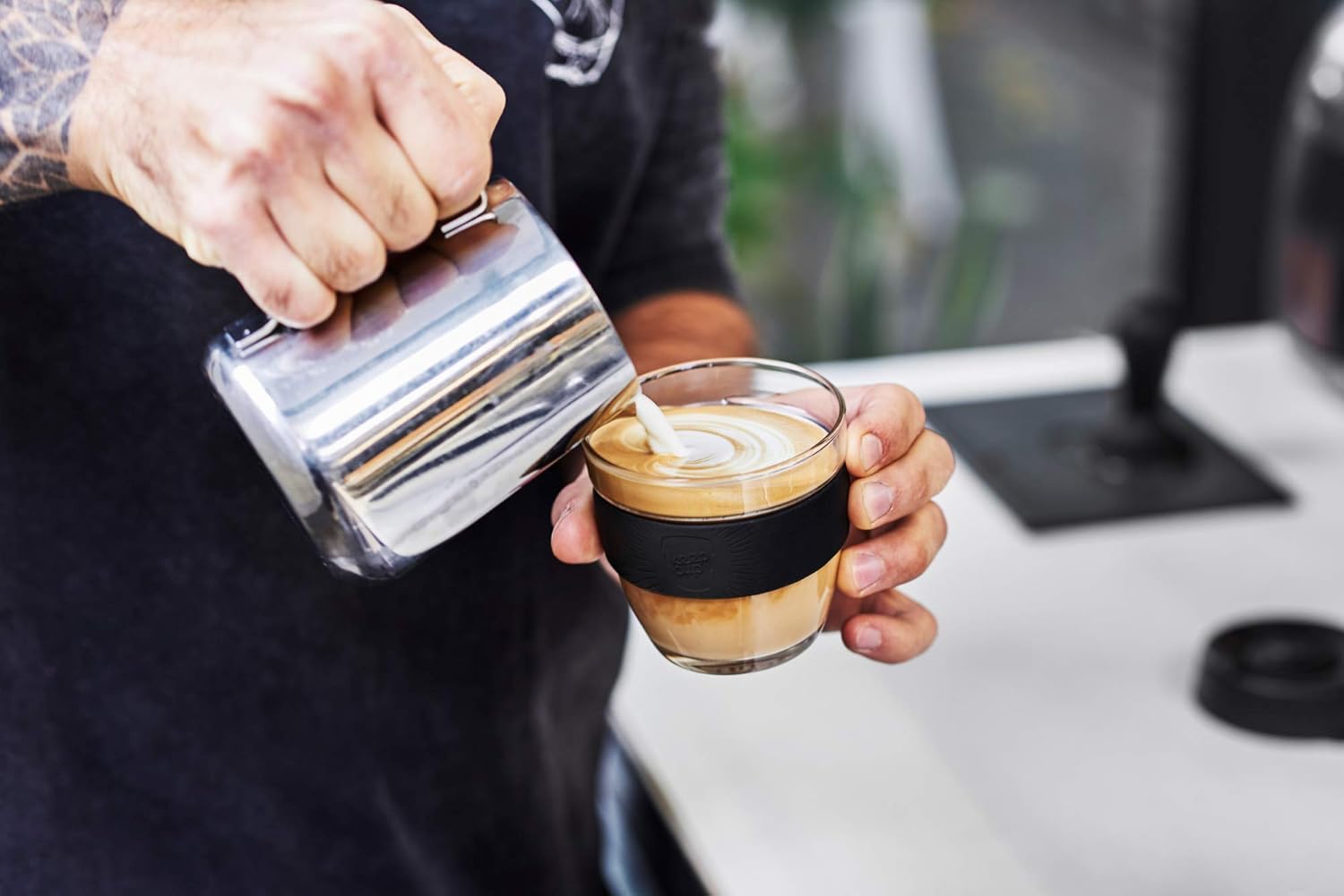 KeepCup- Brew-Glass with Silicon-Medium- 12OZ-Various - The Organised Store
