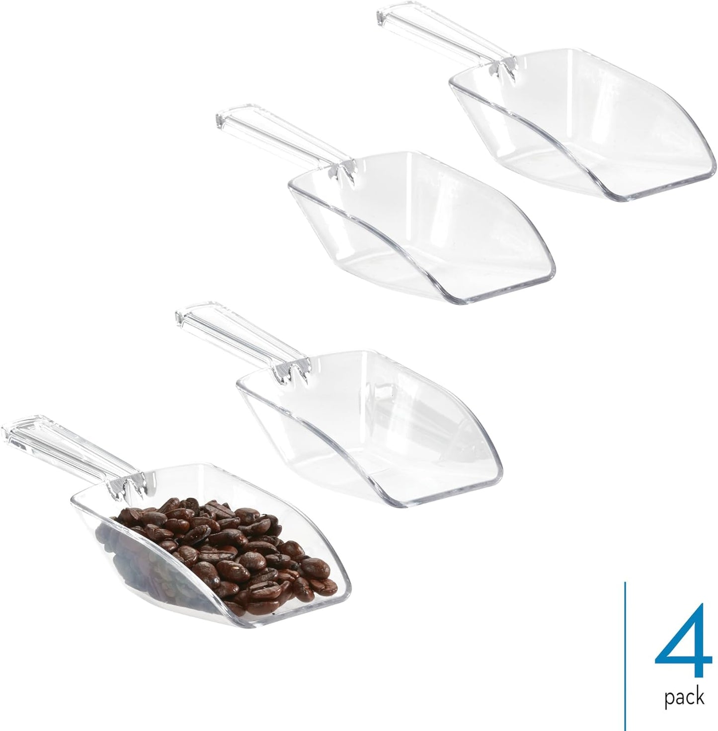 Measuring Large Clear Scoop - 1/3 Cup- 4 Pack