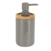 Polyresin Soap Dispenser 280Ml - Grey/Bamboo