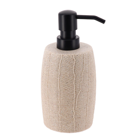 Polyresin Soap Dispenser, 330ml - Leaf/Natural