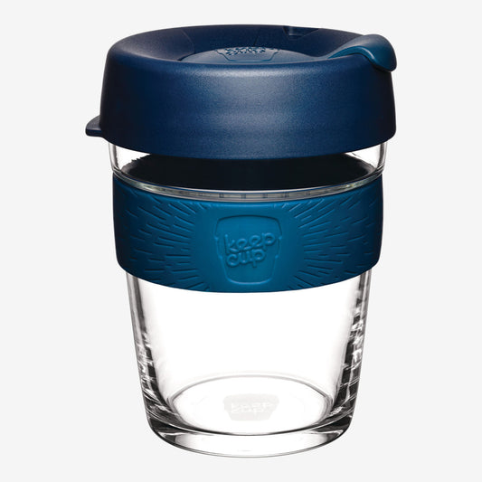KeepCup- Brew-Glass with Silicon-Medium- 12OZ-Various - The Organised Store