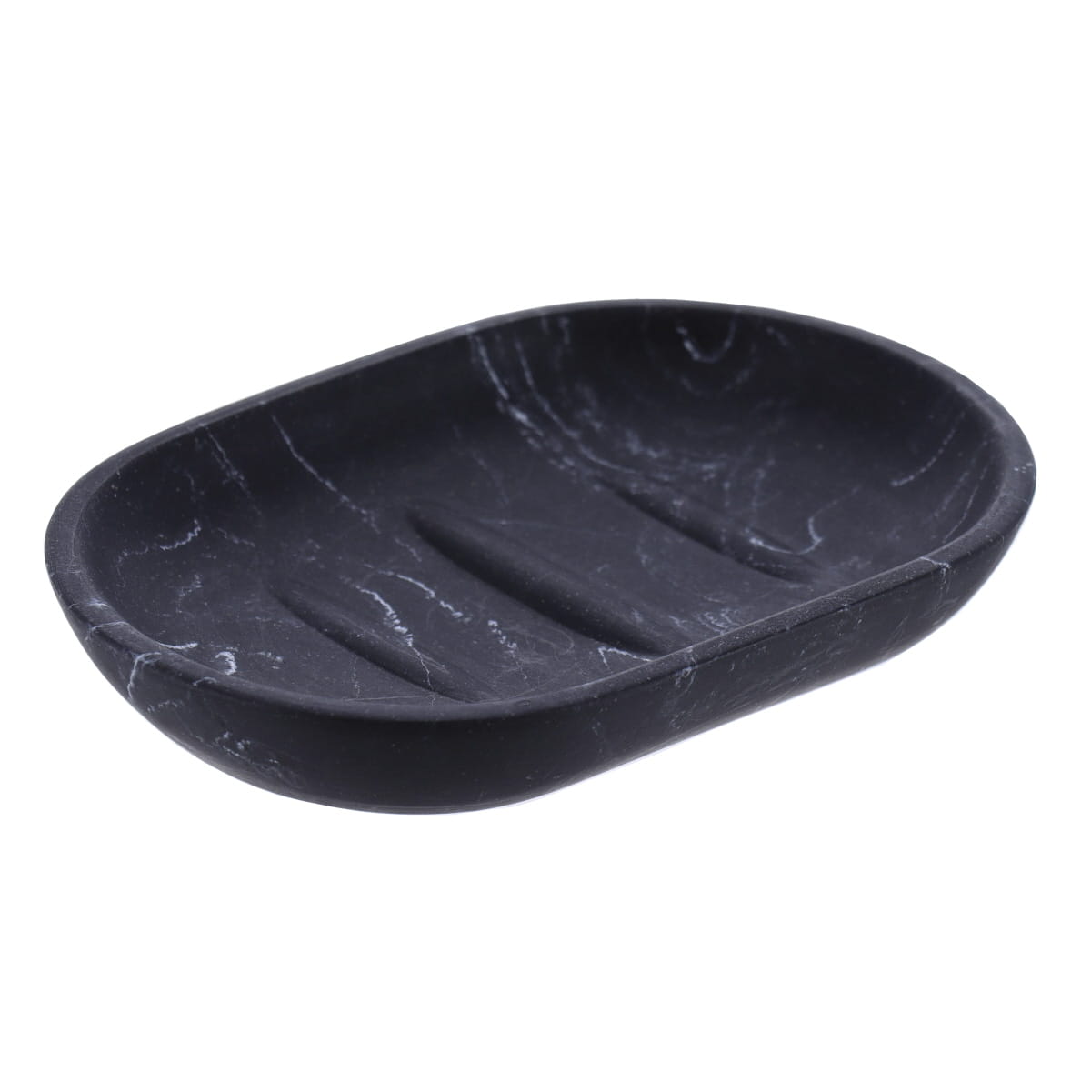 Polyresin Bathroom Accessories - Black Marble Effect - The Organised Store
