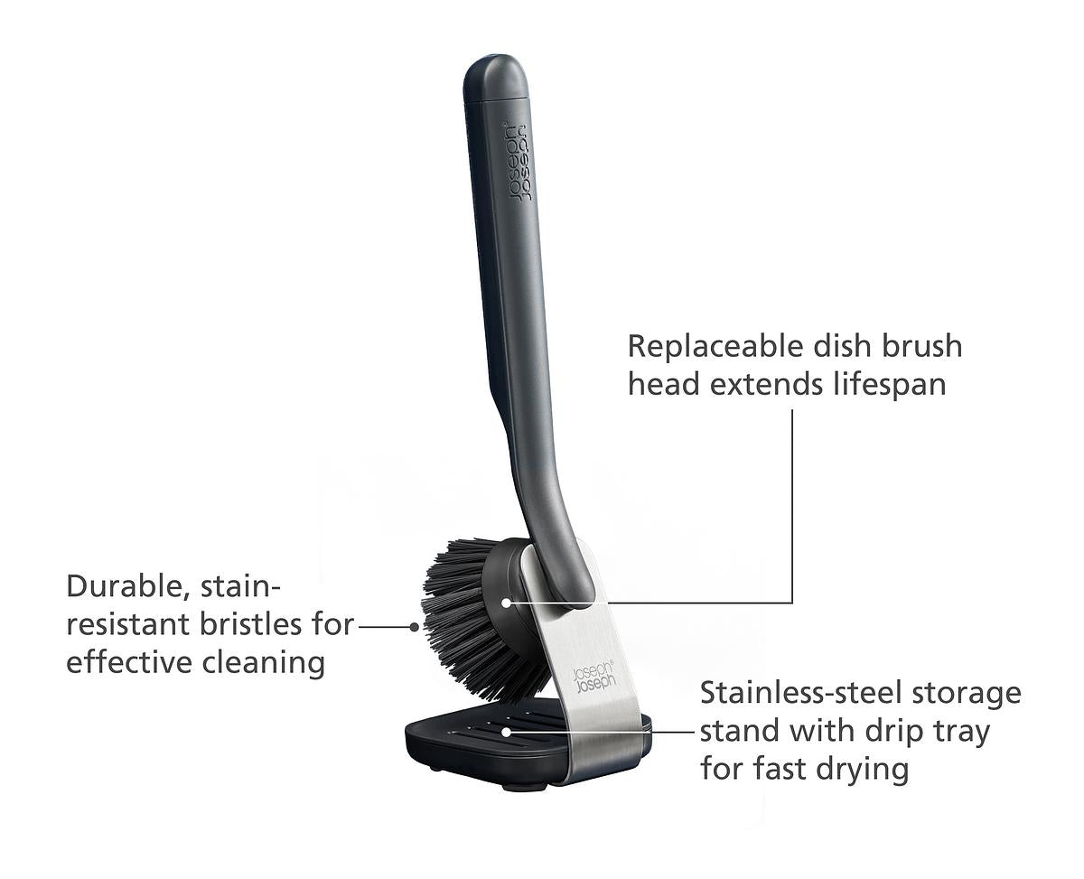 SinkTech™ Washing Up Brush with Steel Stand - The Organised Store