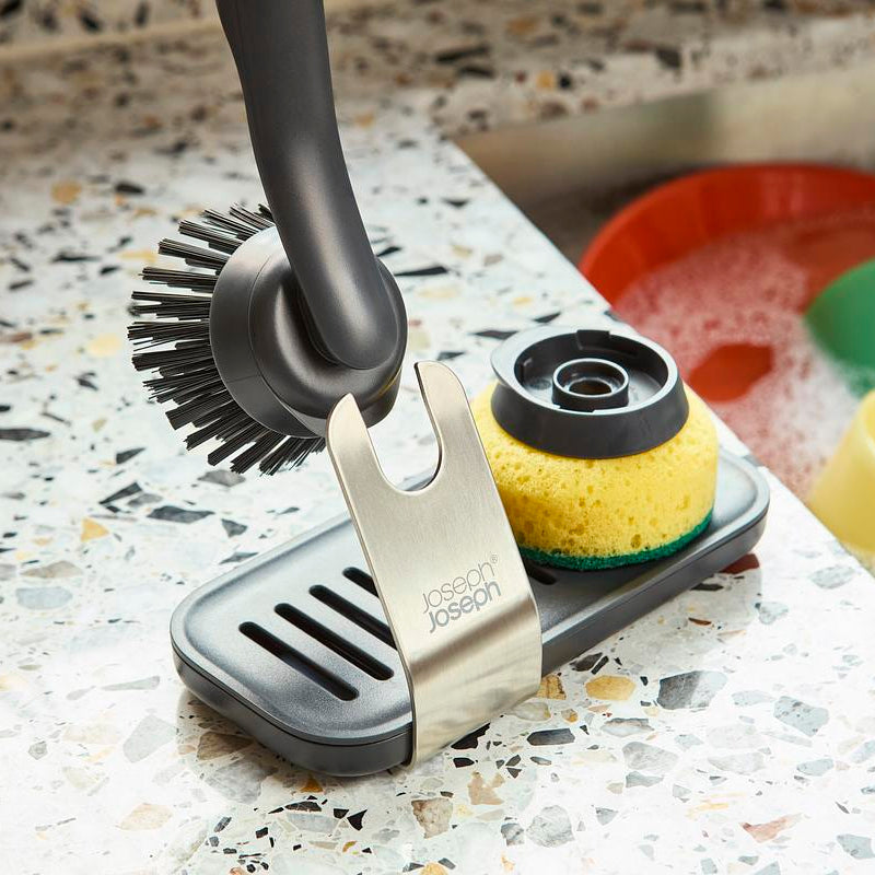 SinkTech™ Washing Up Brush & Sponge Set with Steel Stand - The Organised Store
