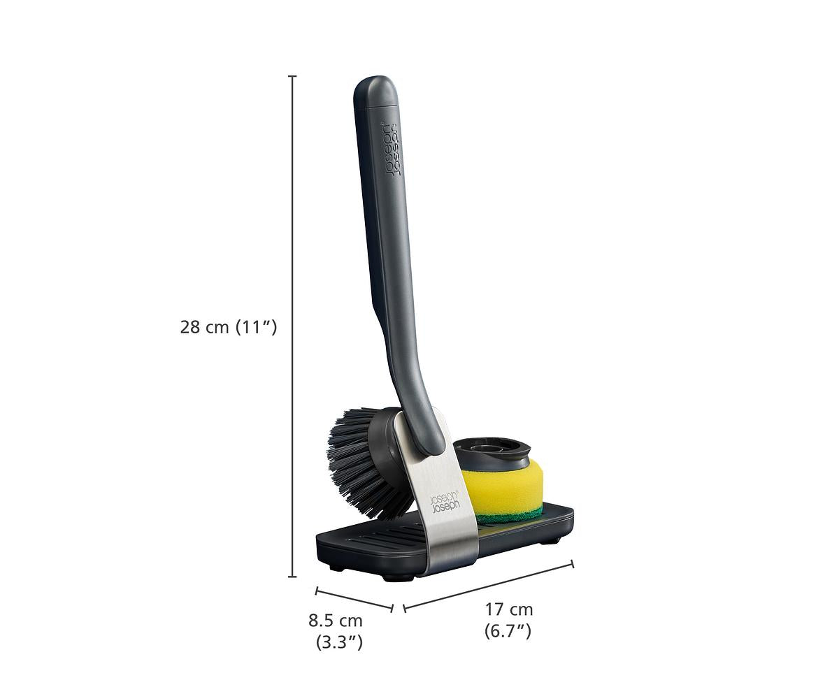 SinkTech™ Washing Up Brush & Sponge Set with Steel Stand - The Organised Store