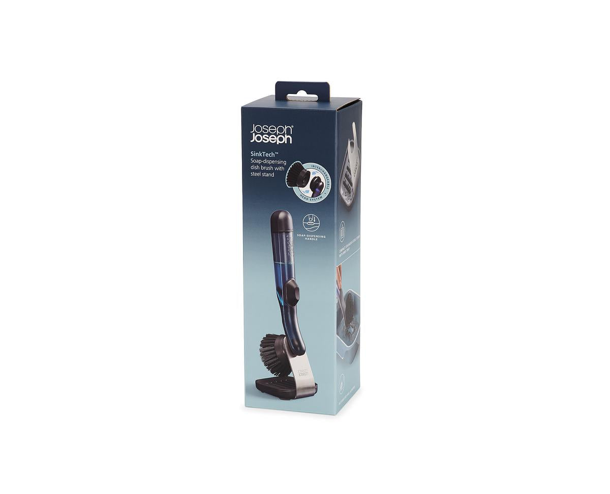 SinkTech™ Soap Dispensing Washing Up Brush with Steel Stand - The Organised Store