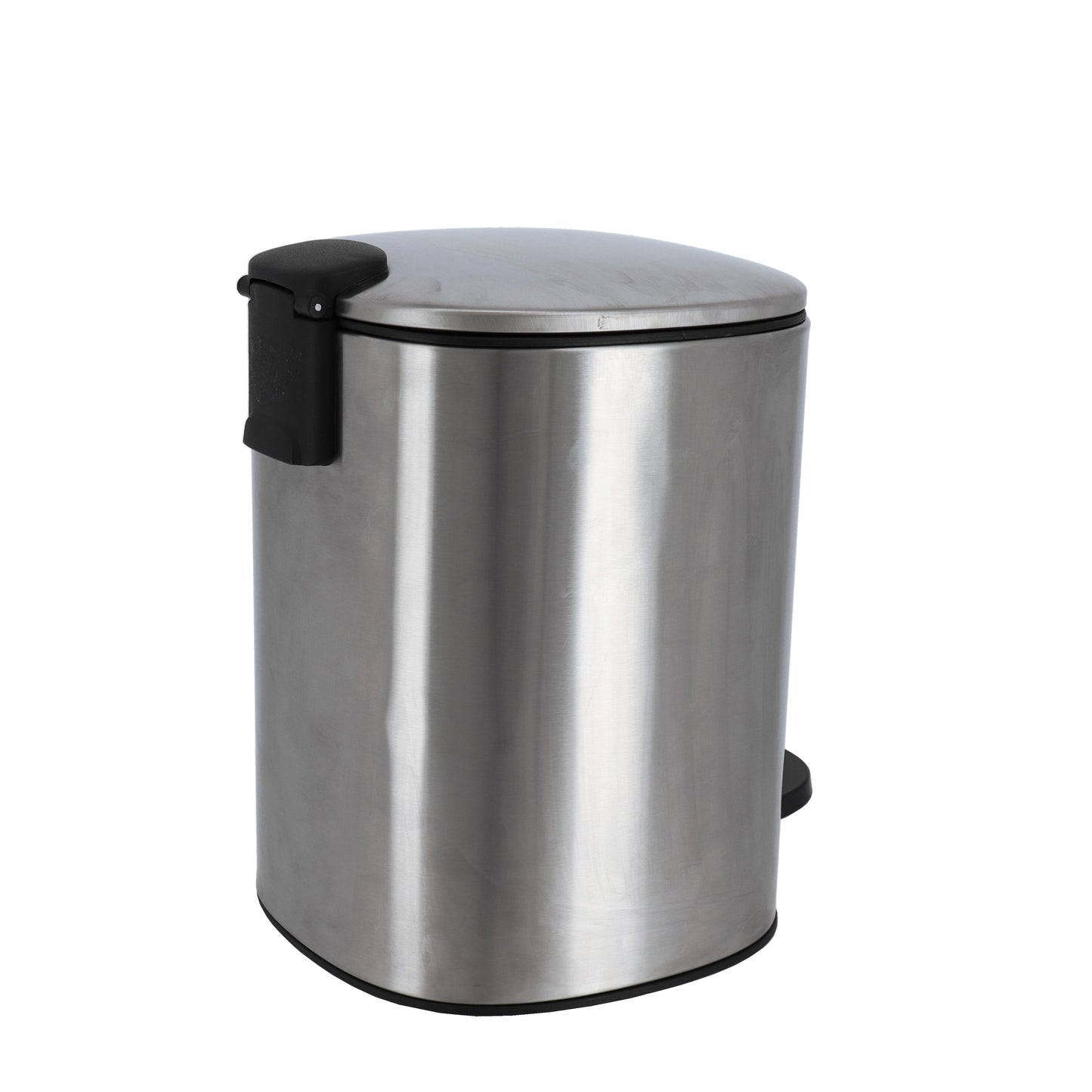 Suared Metal Dustpan- Soft Close Lid -Chrome-5L