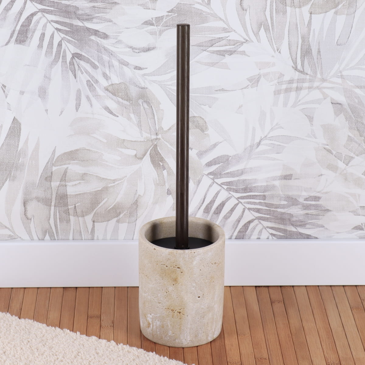 Polyresin Bathroom Accessories, Stone Finish - Natural