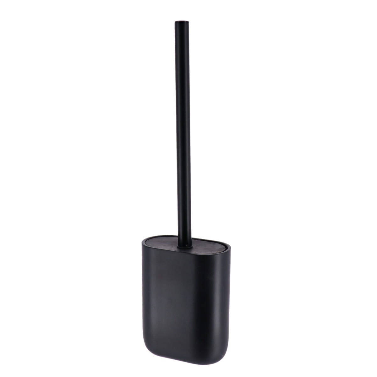 Oval Polyresin Toilet Brush - Black