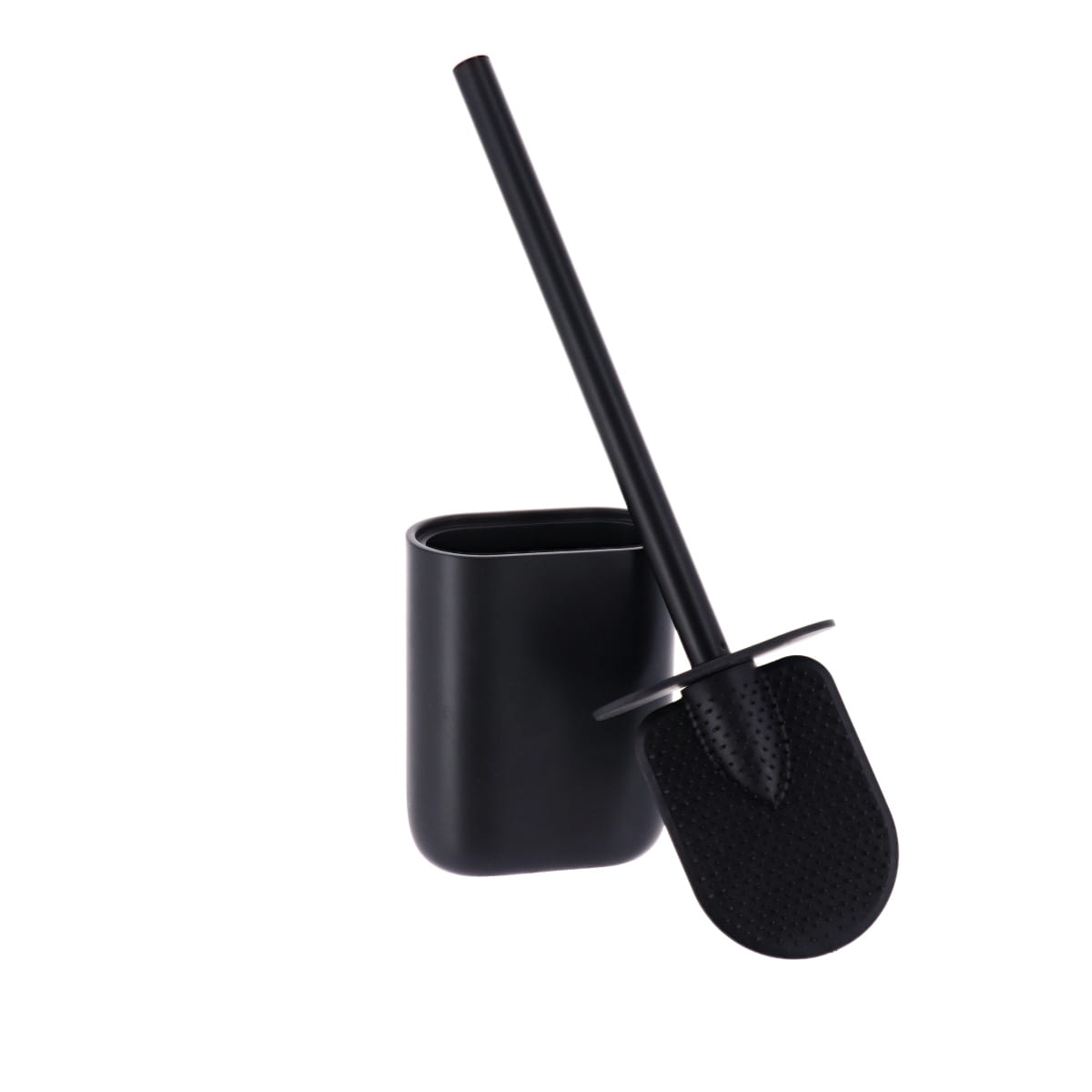 Oval Polyresin Toilet Brush - Black