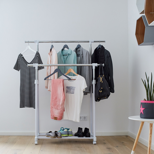 Rolling Clothes Rack on Casters- XXL