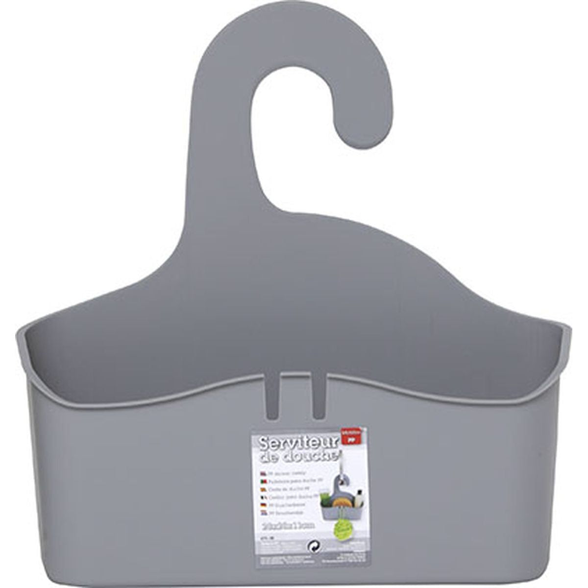 Storage Basket With Hanger For Shower - Grey