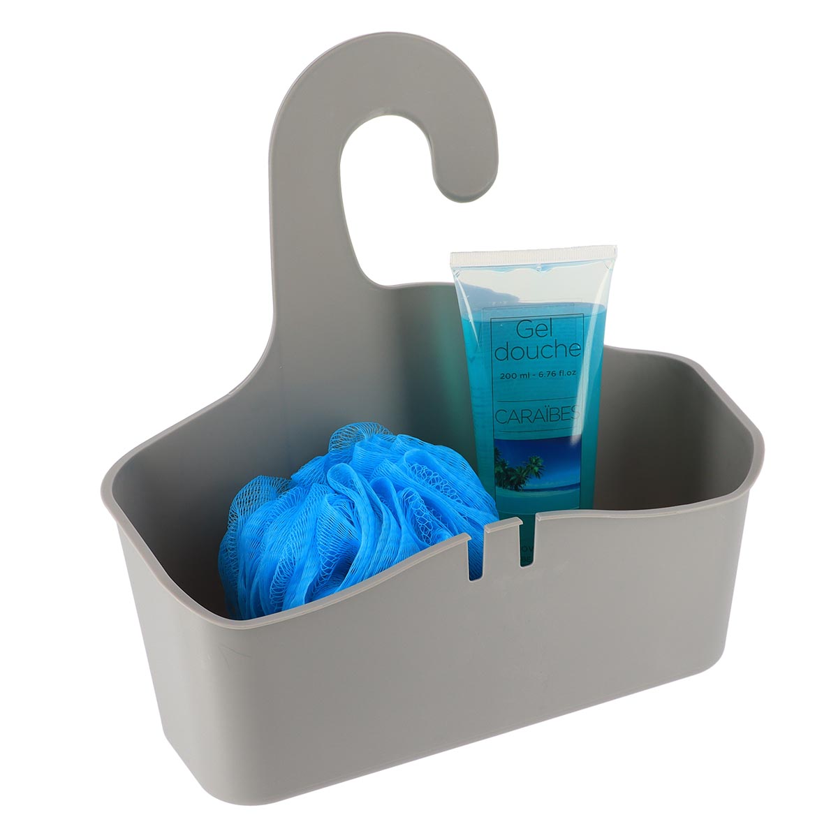 Storage Basket With Hanger For Shower - Grey