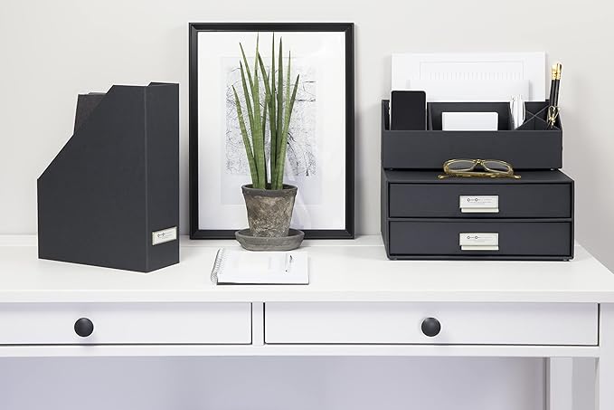 VIKTORIA Magazine/File Collector- Dark Grey