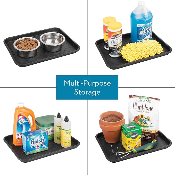 Plastic Under Sink Mat Tray for Kitchen Cabinet, Bathroom, Entryways, Office, Mudroom, College Dorm