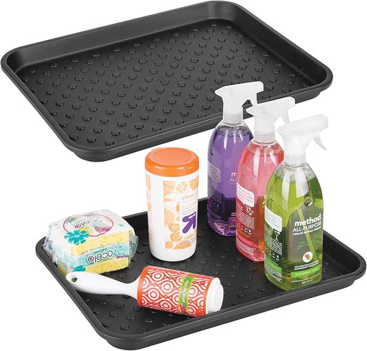 Plastic Under Sink Mat Tray for Kitchen Cabinet, Bathroom, Entryways, Office, Mudroom, College Dorm - The Organised Store