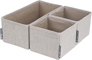 Drawer Organizers- Set of 3- Grey or Beige - The Organised Store