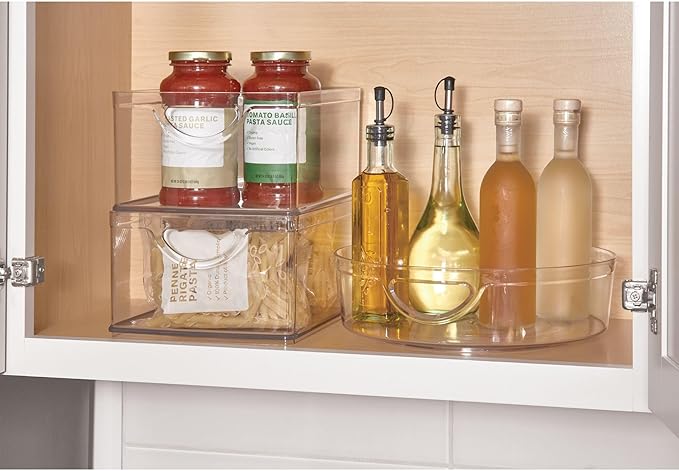 Recycled Plastic Cabinet & Pantry Storage Bin- Integrated Handles