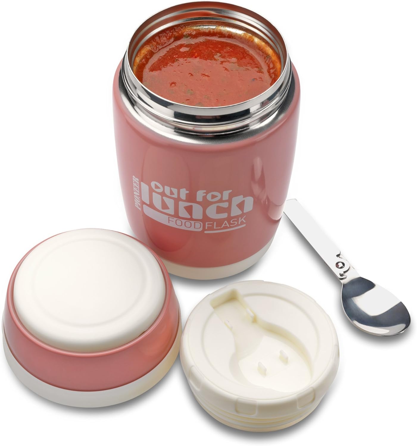 Out For Lunch Food Flask with Spoon-38ml or 580ml