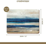 Creative Tops Blue Abstract Pack Of 4 Large Premium Placemats