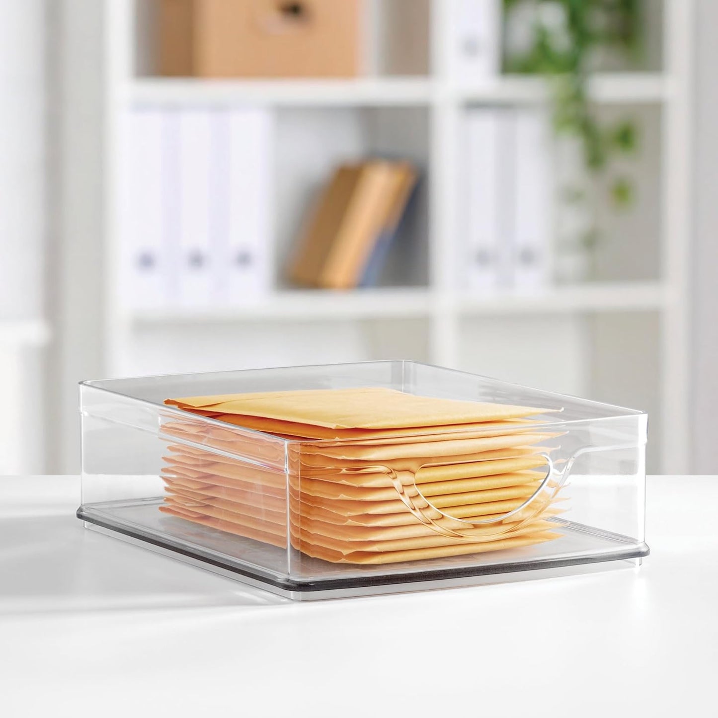 Stackable Pantry Bin with Handles For Fridge or Press