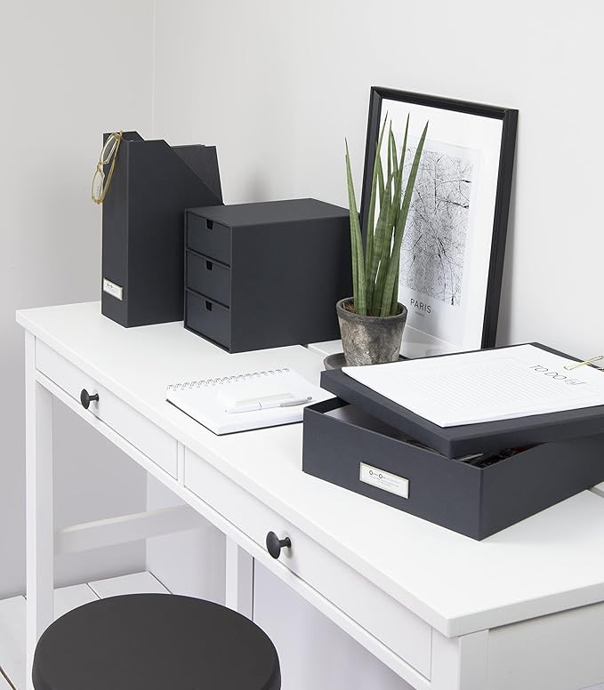 VIKTORIA Magazine/File Collector- Dark Grey