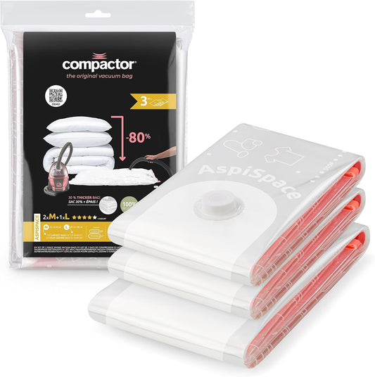 Vacuum Bags- Set of 3 Vacuum  x2 M, &1 L