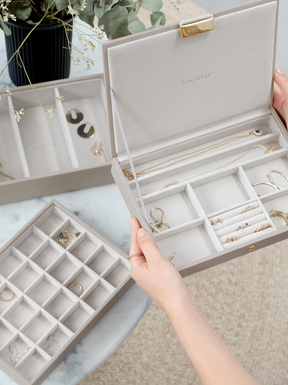 Classic Stacker Layers- Create your own custom Jewellery Box-Taupe