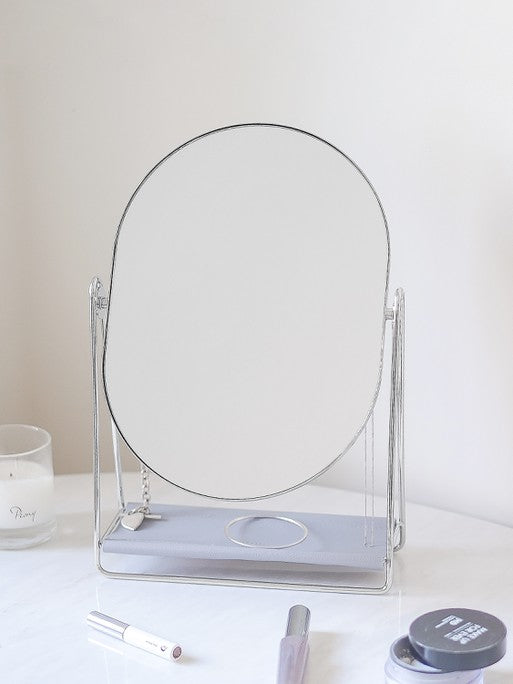 Dressing Table Mirror & Jewelerry Stand - Lavender & Silver Mirror