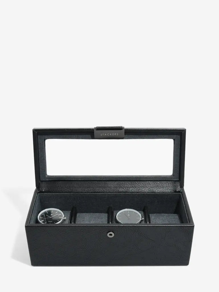 Black 4 Piece Watch Box