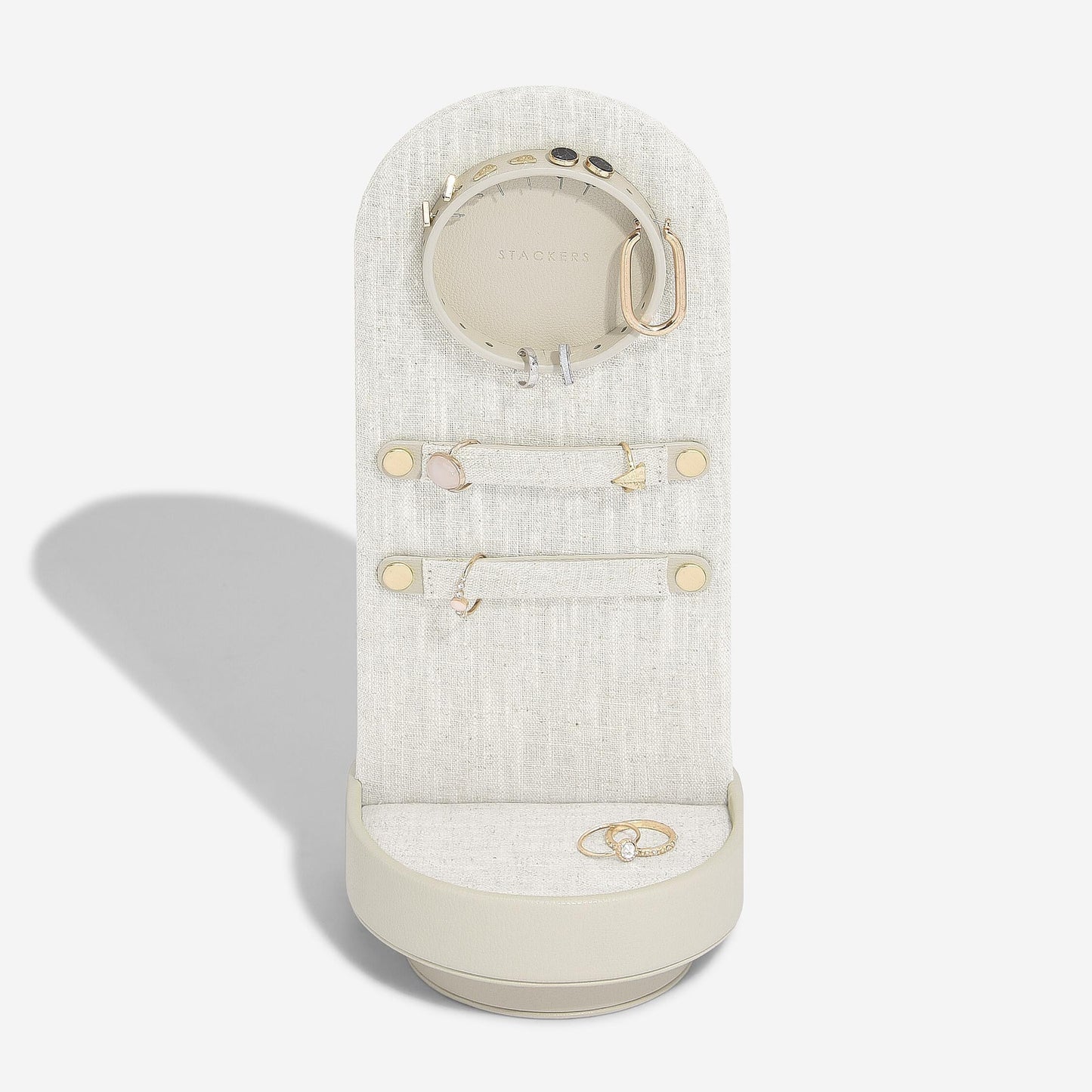Oatmeal & Linen Rotating Jewellery Stand
