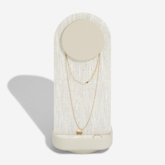 Oatmeal & Linen Rotating Jewellery Stand
