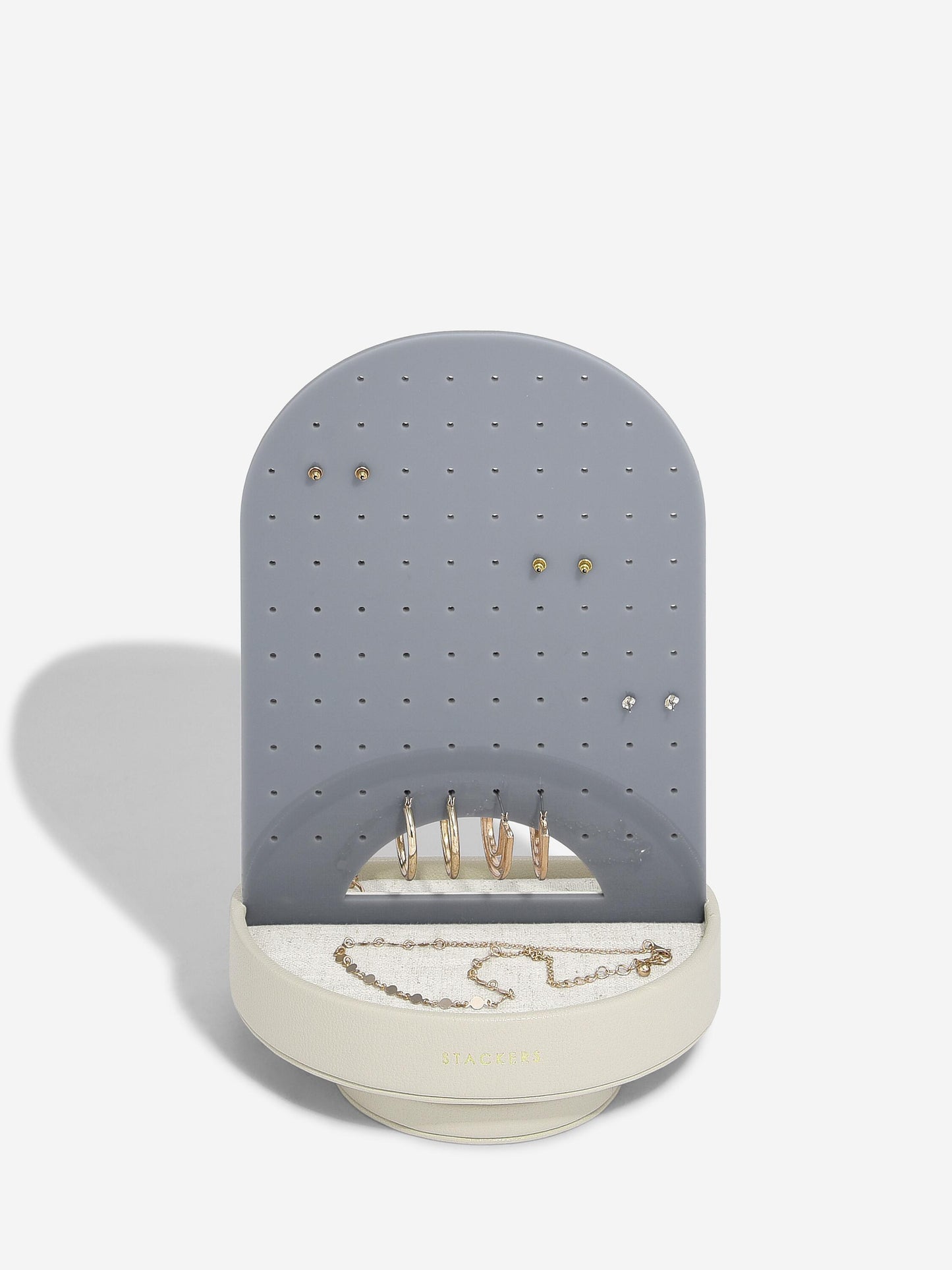 Oatmeal &amp; Linen Rotating Earring Organiser