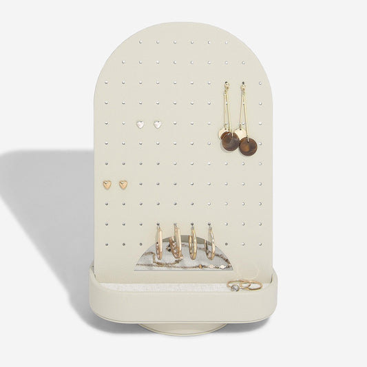 Oatmeal &amp; Linen Rotating Earring Organiser