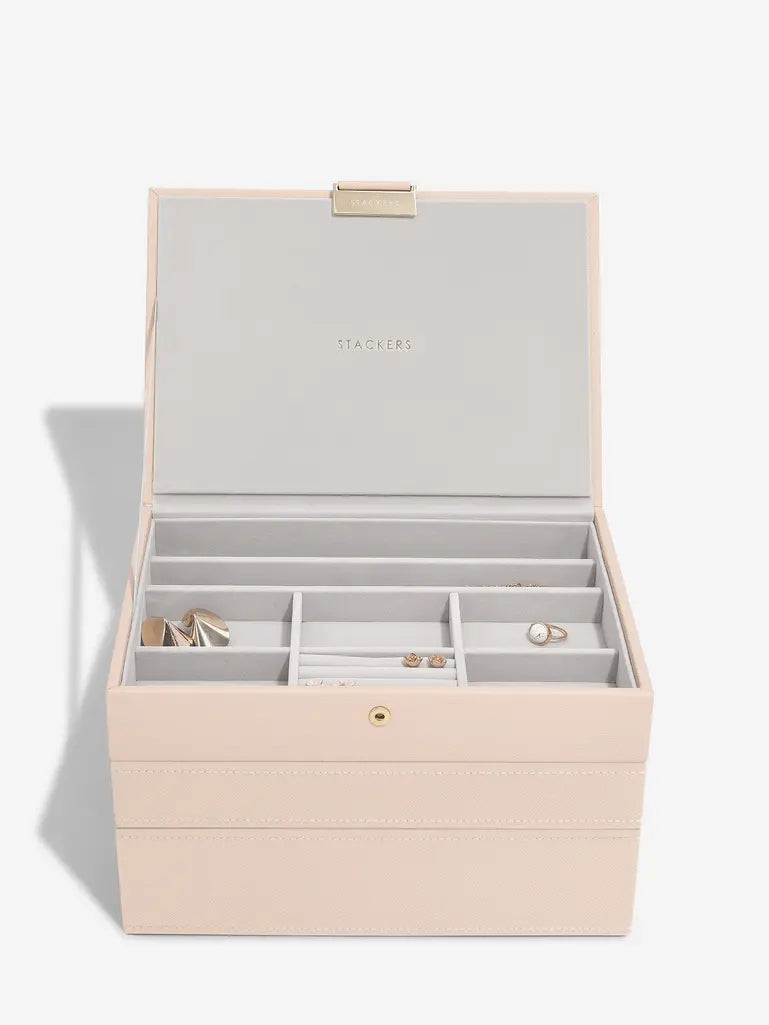 Raffia Classic Jewellery Box, Set of 3 - Various Colours