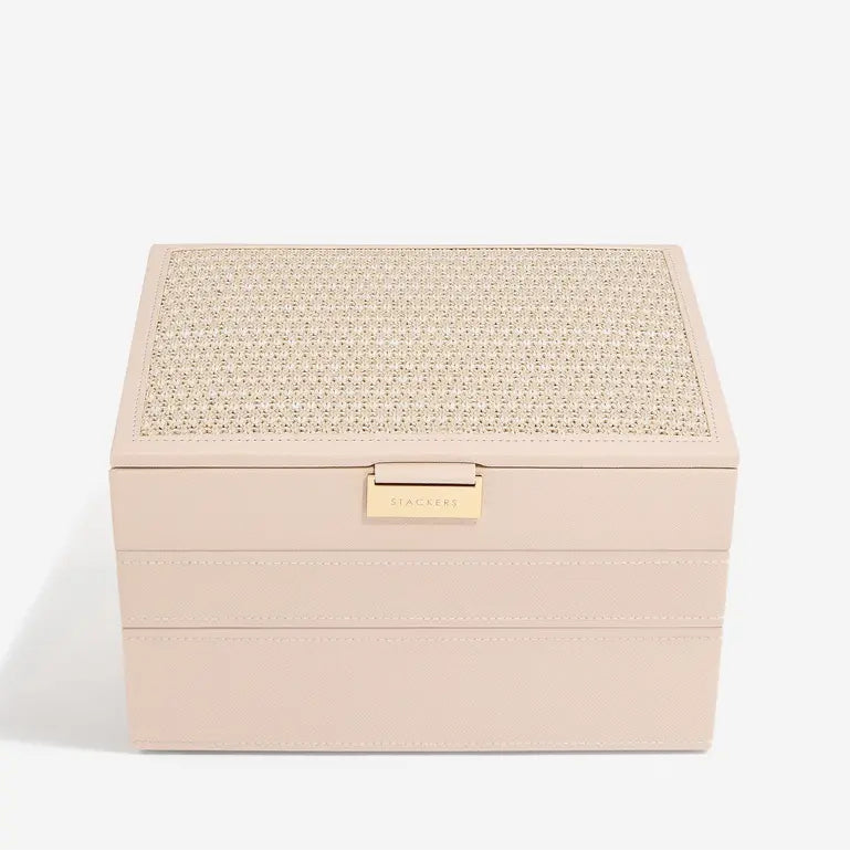 Raffia Classic Jewellery Box, Set of 3 - Various Colours