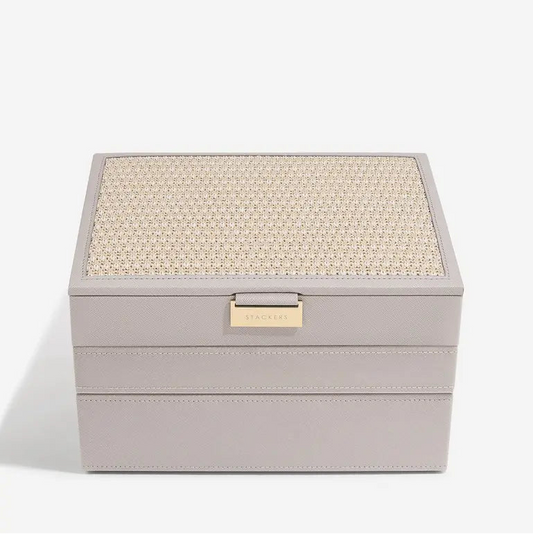 Raffia Classic Jewellery Box, Set of 3 - Various Colours